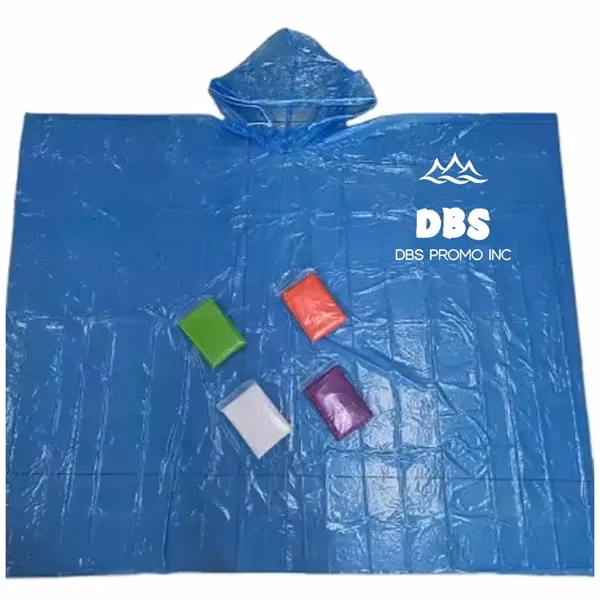Stylish Full Imprint Rain Poncho - Stay Dry in Style