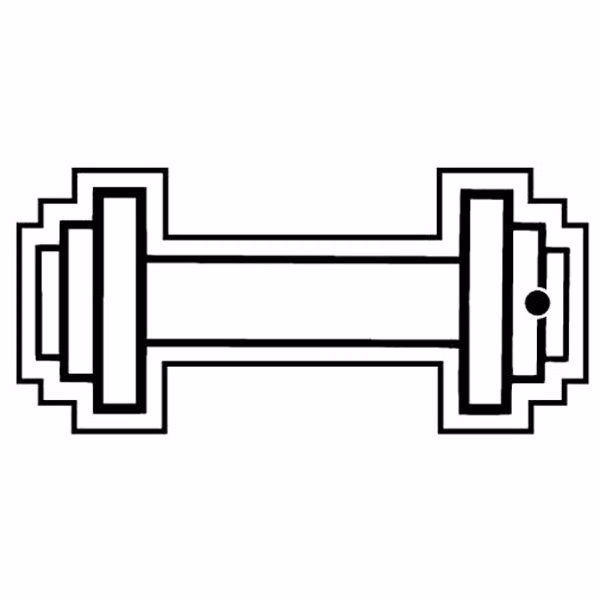 Barbell 2 Key Tag (Spot Color)