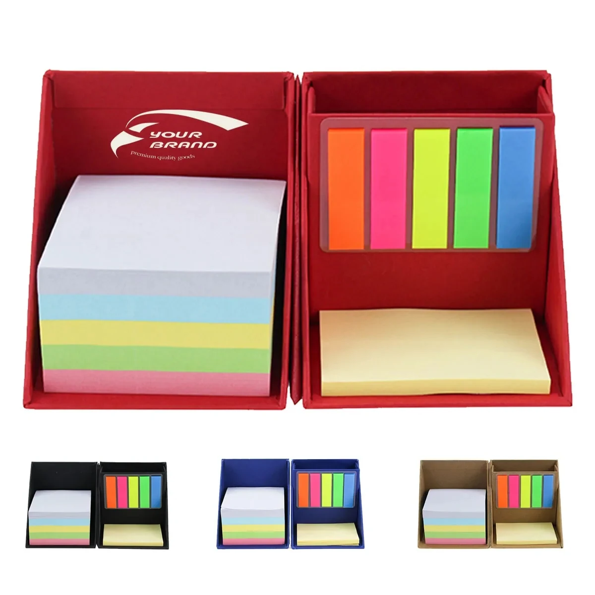 Colorful Foldable Sticky Notes Memo Box with Holder 1