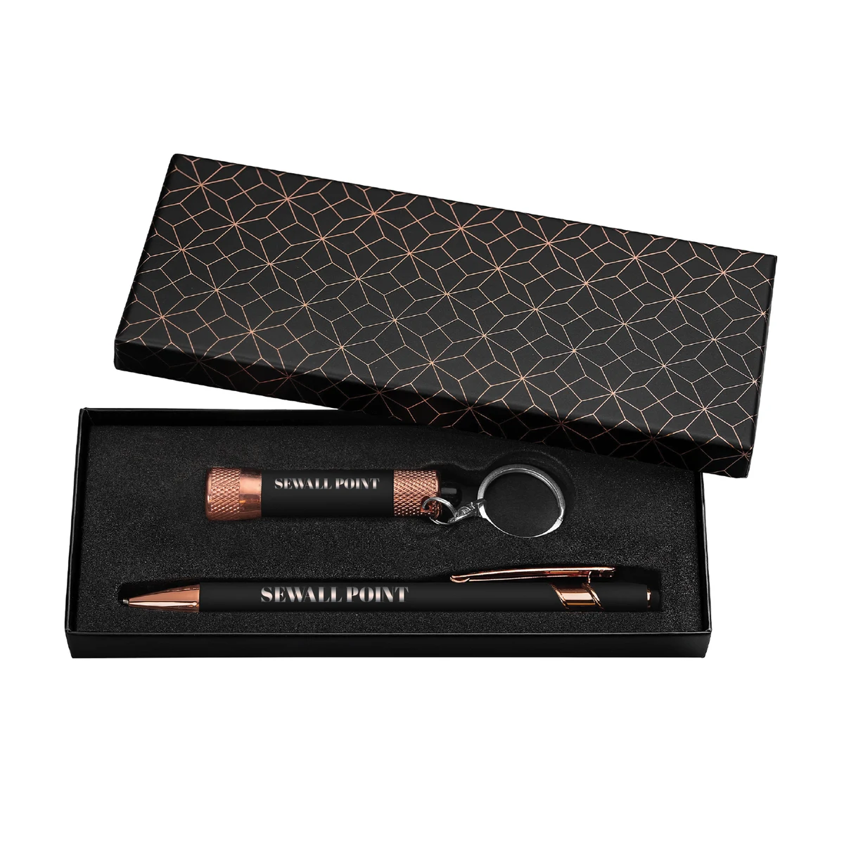 Luxe Geometric LED Mini Light & Pen Gift Set 1