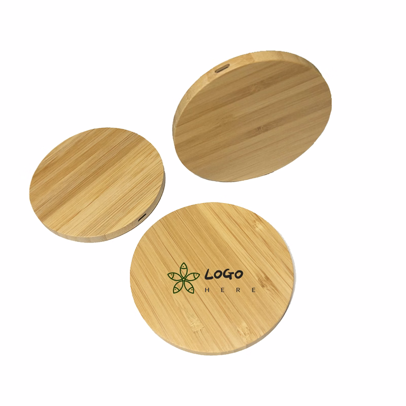 Bamboo 15W Round Wireless Charger