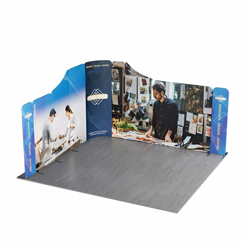13ft Magnetic Modular Fabric Displays - Dynamic L Shape