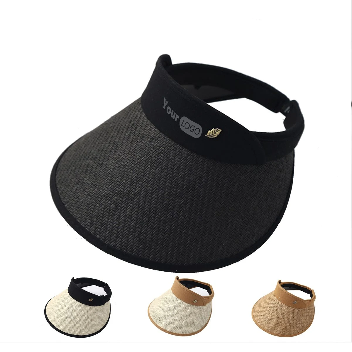 Jute Large brim shade straw hat 1