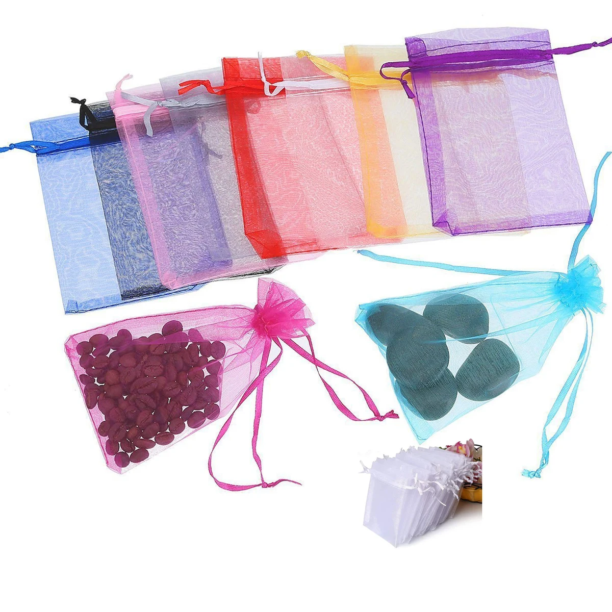 4 x 4.7 Inches Premium Sheer Organza Bags 1