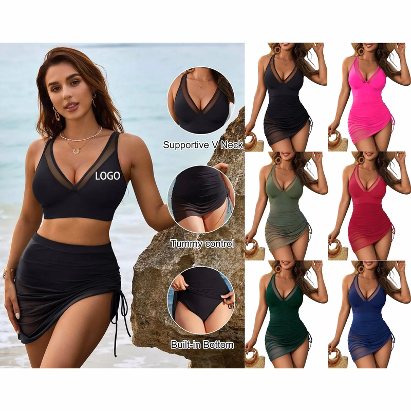 Tummy Control Swimdress with Wrap