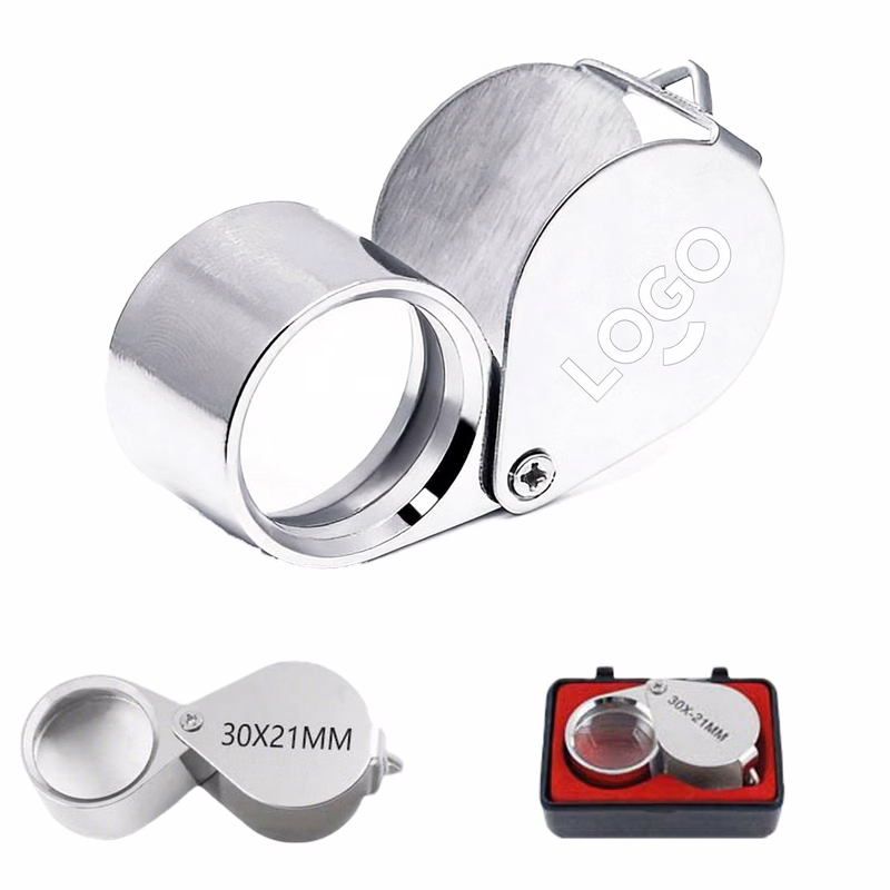 30X Metal Folding J Pocket Jewelry Eye Loupe