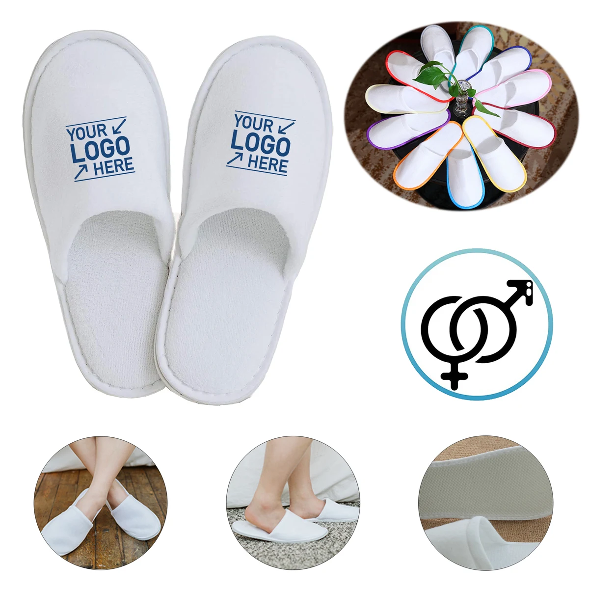 Custom Disposable Travel Hotel Slippers 1