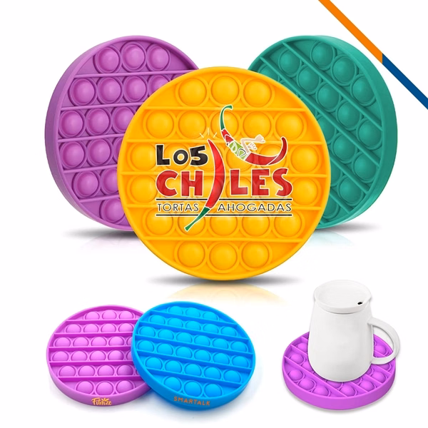 Custom Silicone Bubble Fidget Toy — Sunshine Edition Eco-Friendly Stress Reliever