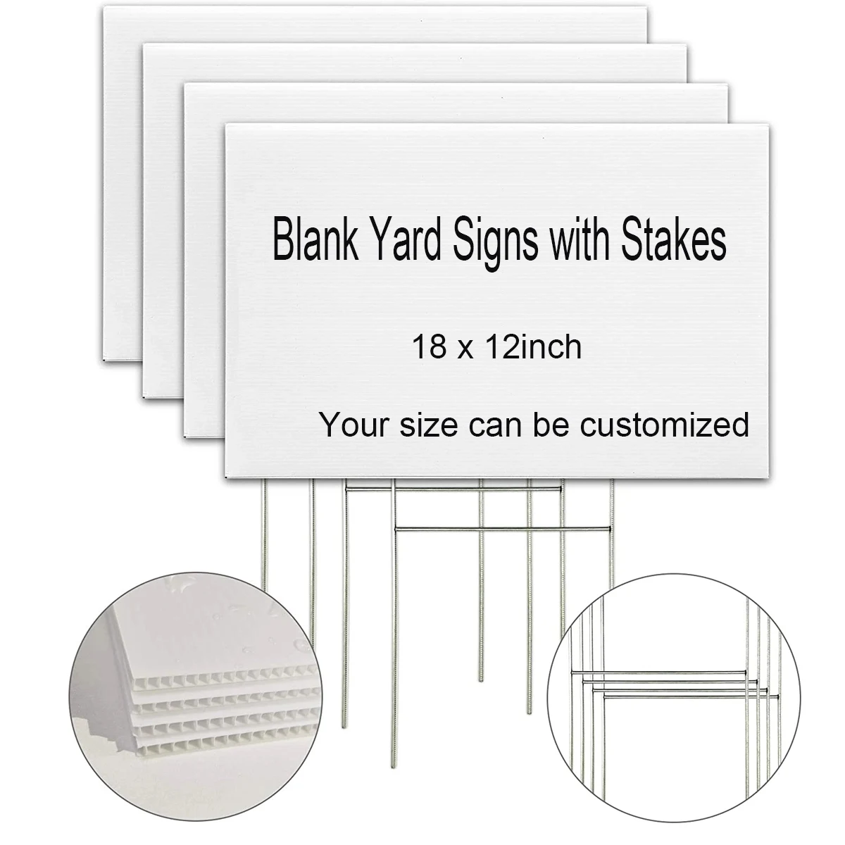 Blank Yard Signs with Stakes 1