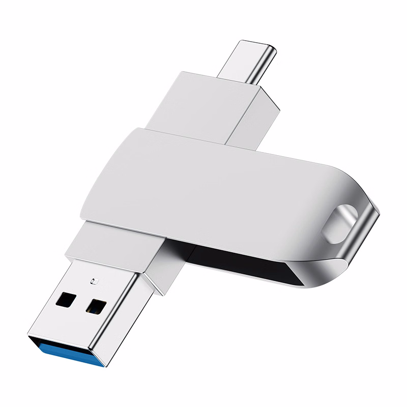 Type-c computer dual-purpose U disk, rotating large capacity; 128GB memory
