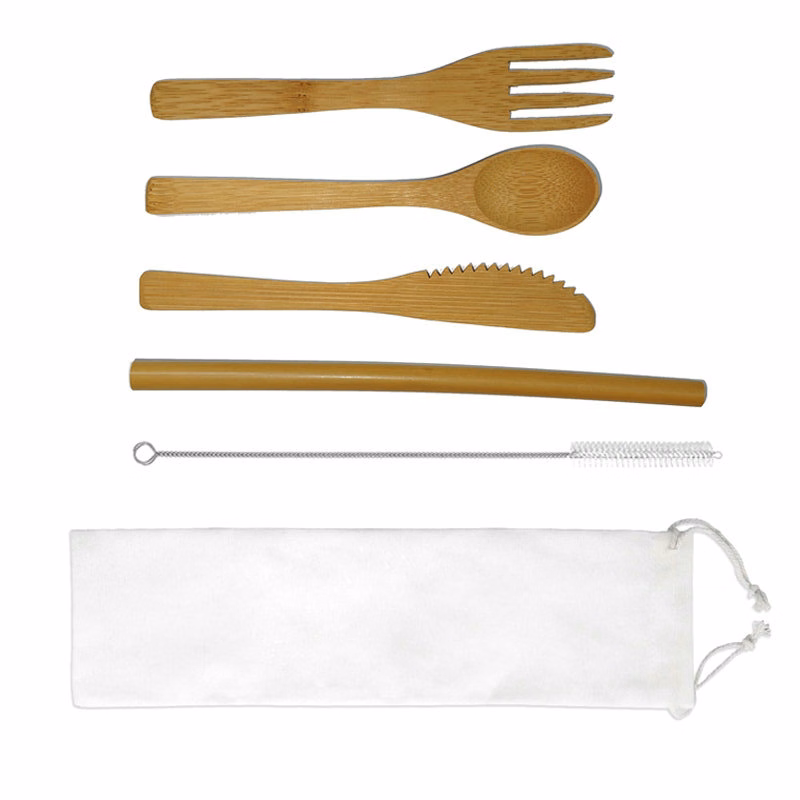 Reusable BambooEnvironmental Cutlery Set