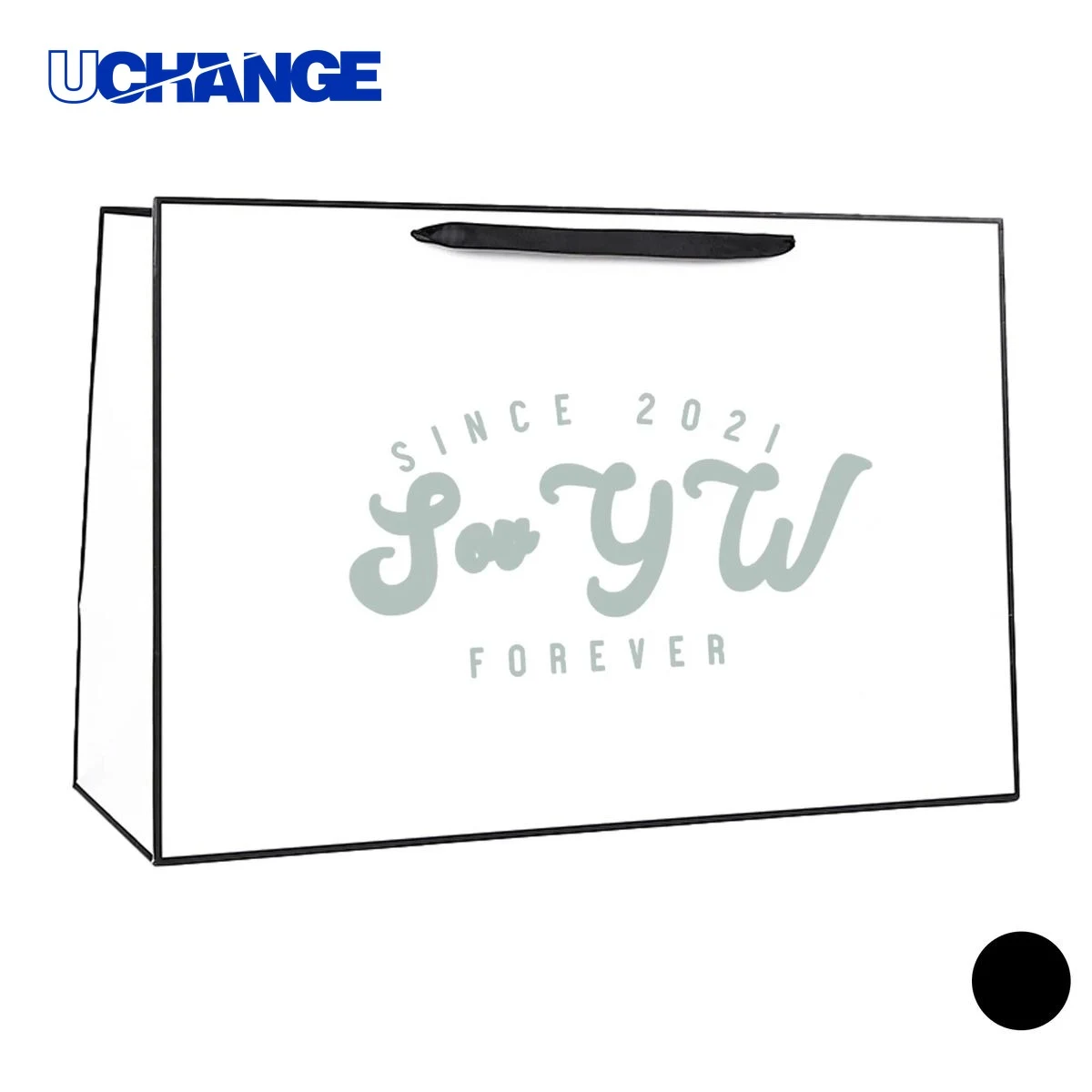 White Cardboard Paper Shopping Bag Container 1