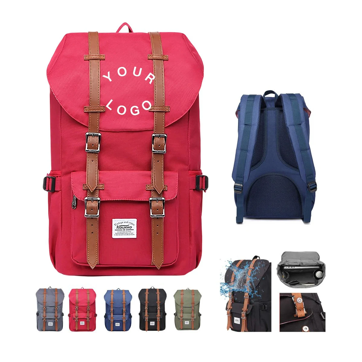 Durable Oxford Laptop Backpack for 15.6 Inch Devices 1