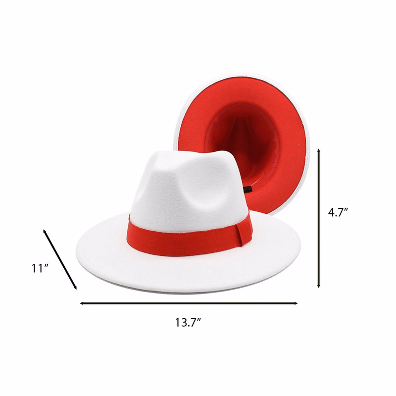 Wide Brim Fedora Hats for Women Men