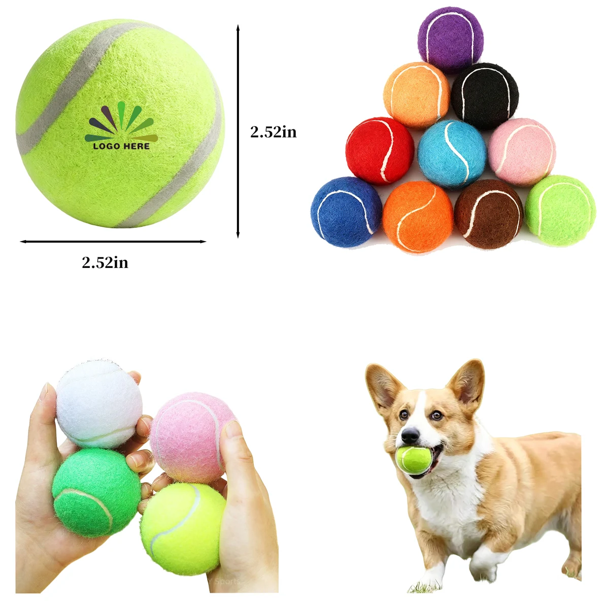 Durable Natural Rubber Dog Play Ball 1