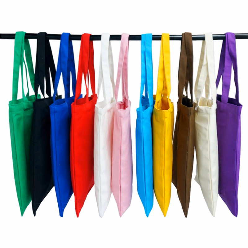 Custom All-Cotton Colored Canvas Tote Bag MOQ 100PCS