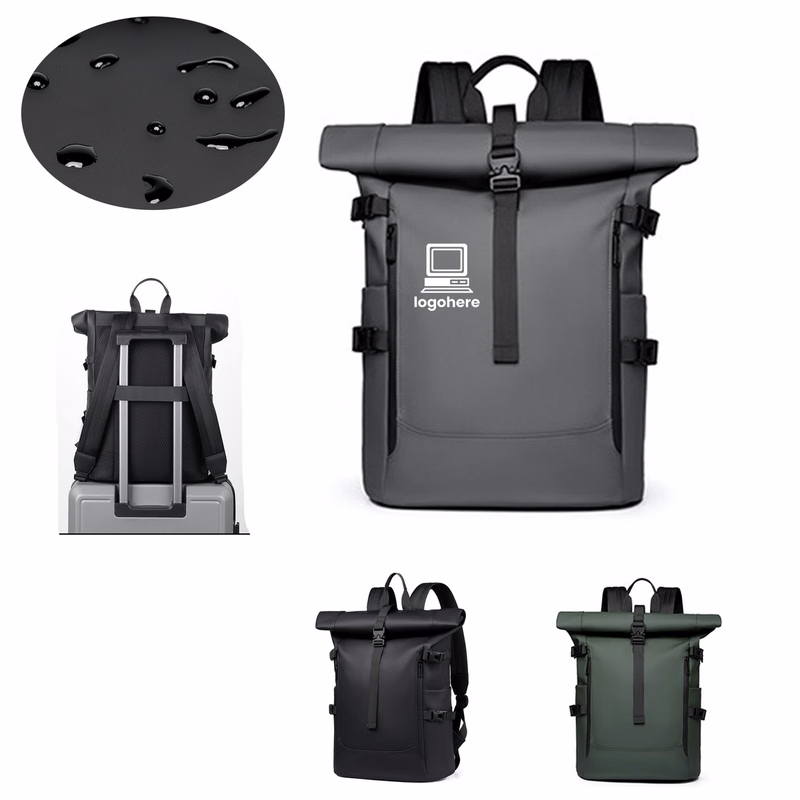 MOQ 10 Waterproof PU Business Laptop Backpack