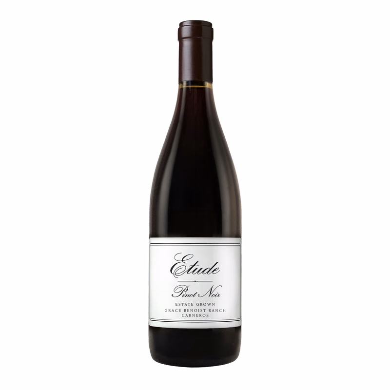 Etched Etude Pinot Noir Red Wine Bottle