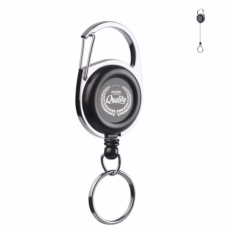 Retractable Round Badge Reel with Clip
