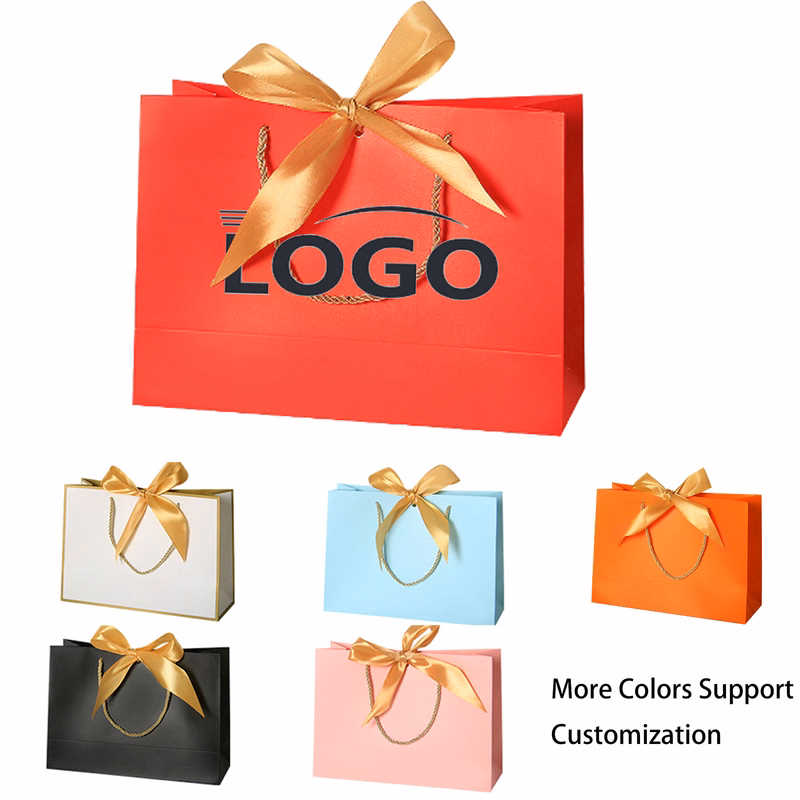 Customizable Hand-held Gift Bags With Bows