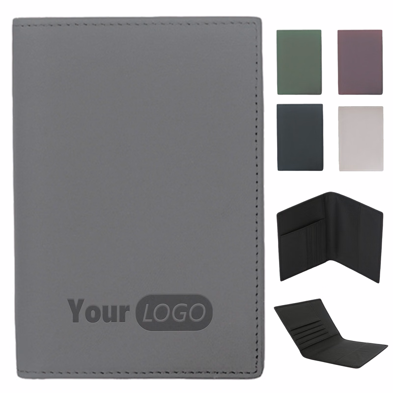 Cowhide Passport Holder Cover Case Rfid Blocking Travel Wallet