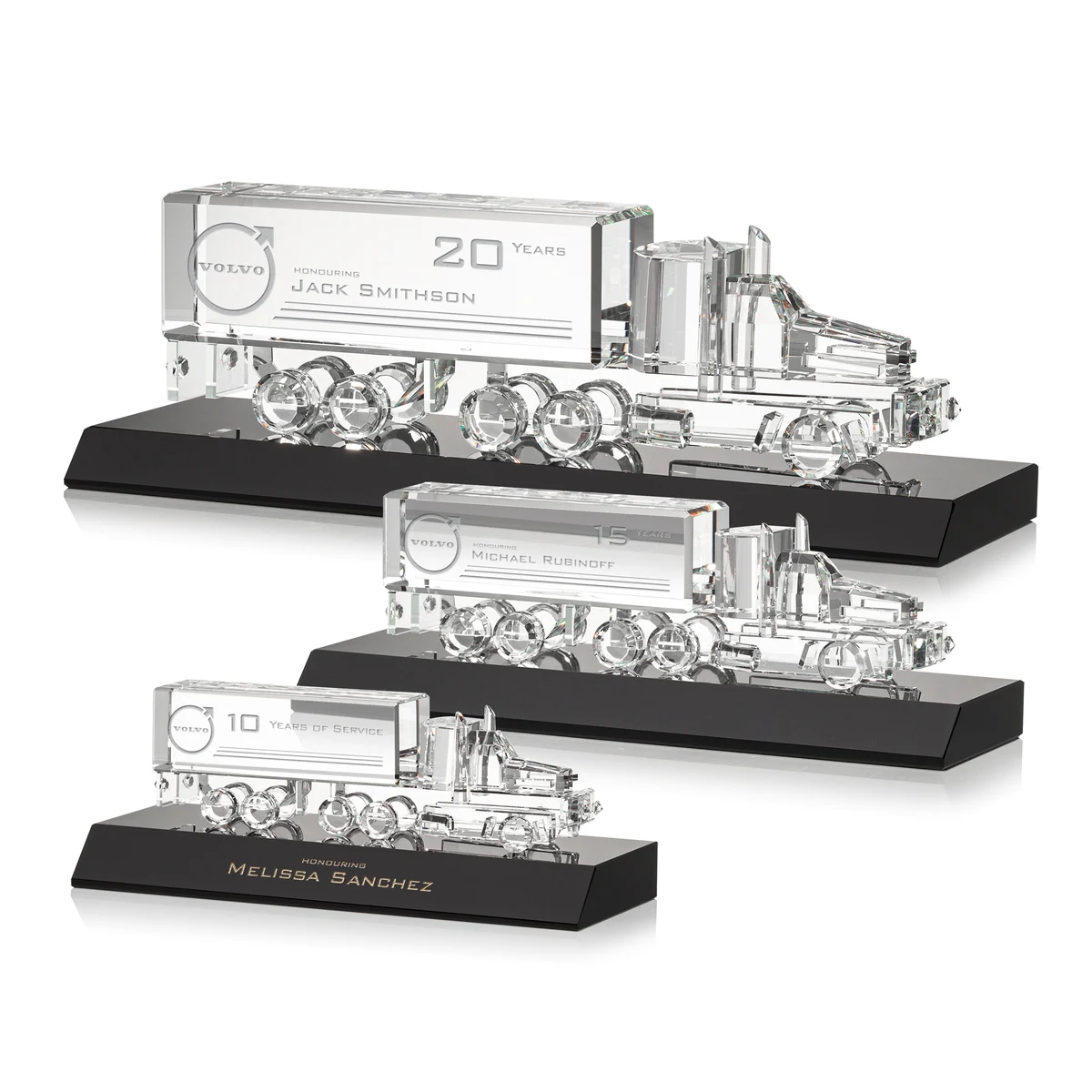 Crystal 18 Wheeler on Base - Black 1