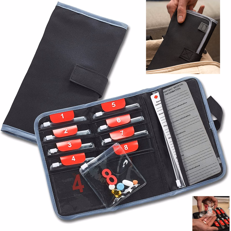 9 Slot Folding Pill Organizer