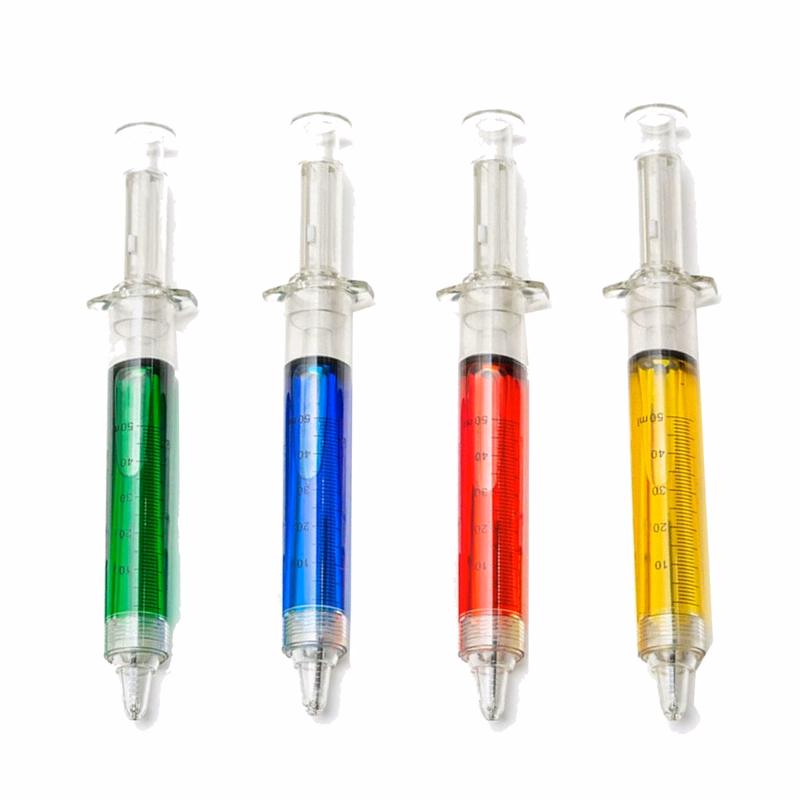 5.3"L X 0.5"W Syringe Shape Ball Point Pen
