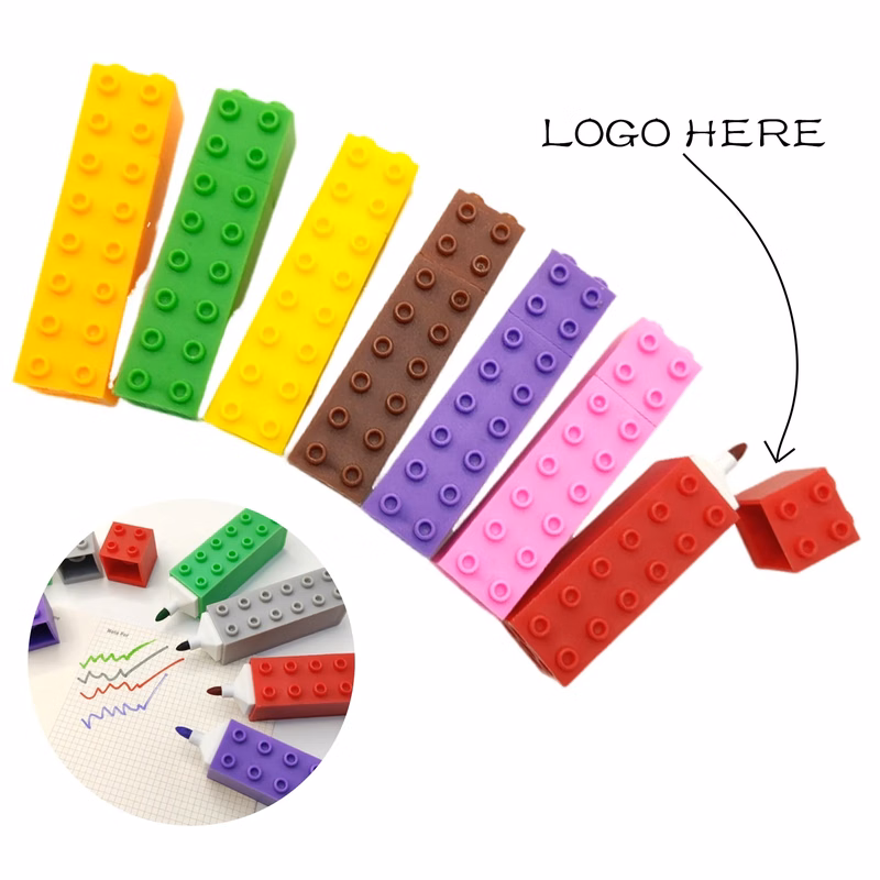 Plastic Small Building Block Watercolor Pen