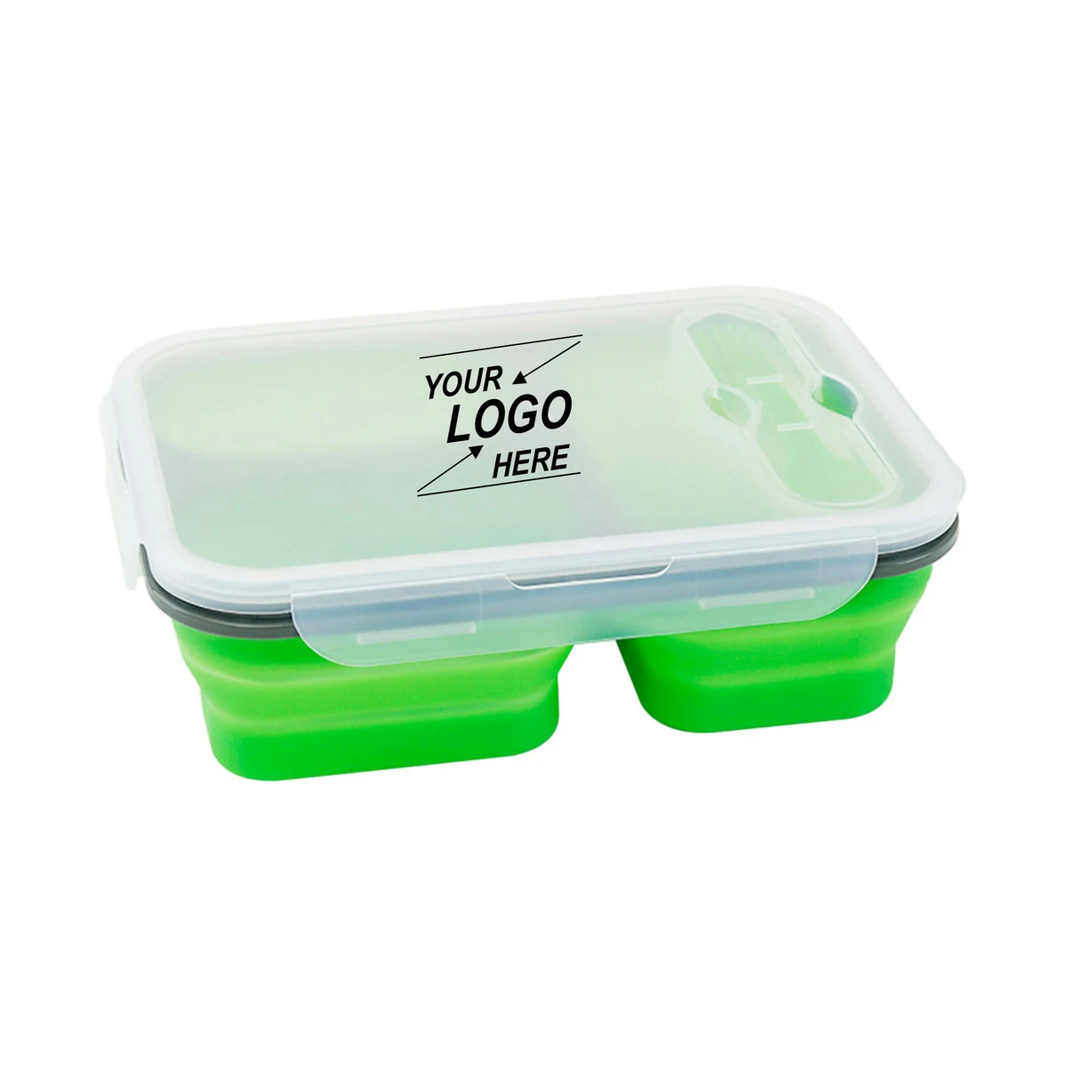 3 Compartment Foldable Silicone Lunch Box 1