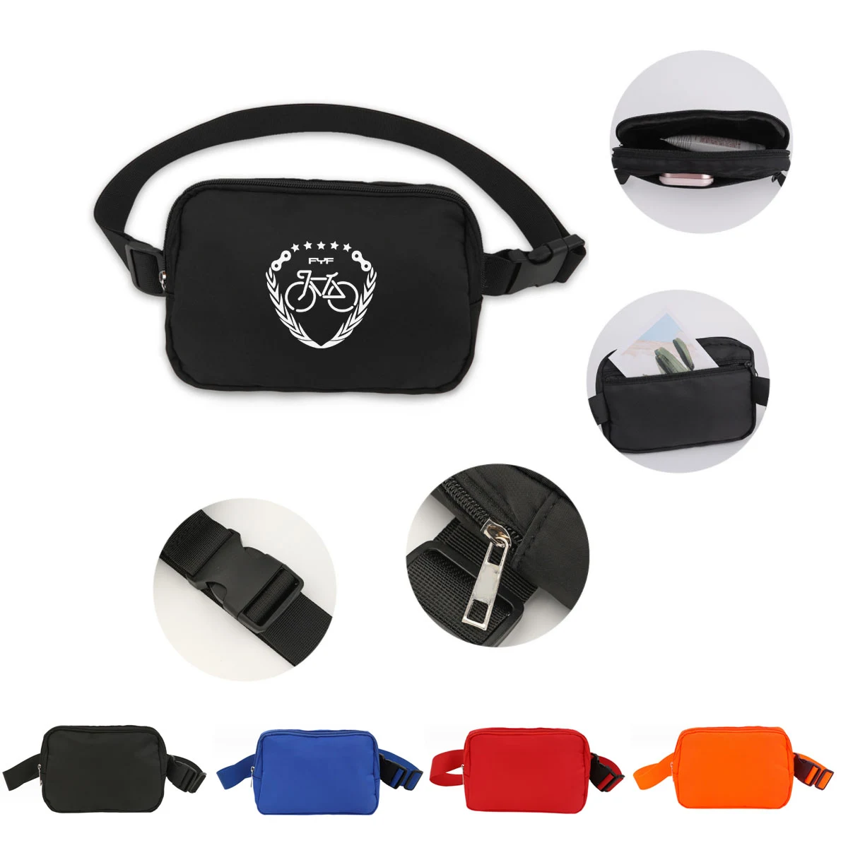 Waterproof Crossbody Sport Bag W/ Metal Zipper 1