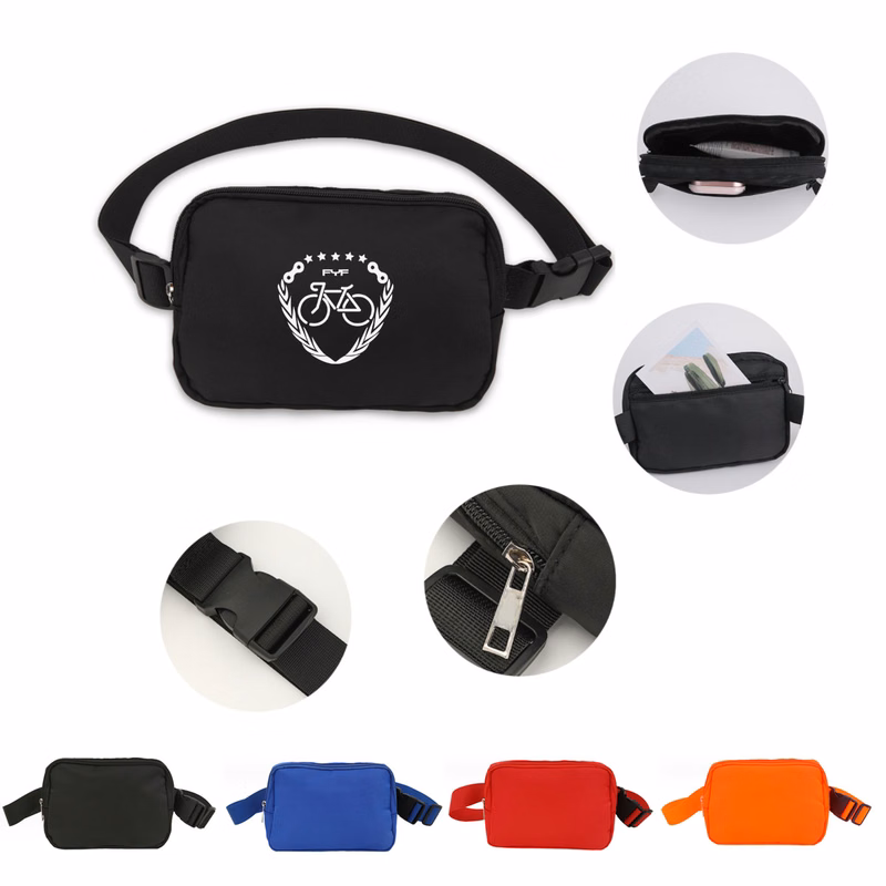 Waterproof Crossbody Sport Bag W/ Metal Zipper