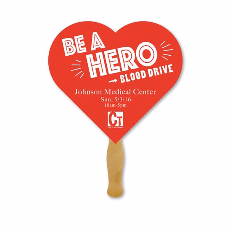 Deluxe Hand Fan- Heart