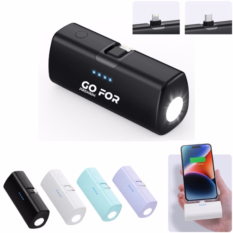 2 in 1 Portable Power Bank with Flishlight-5,000mAh