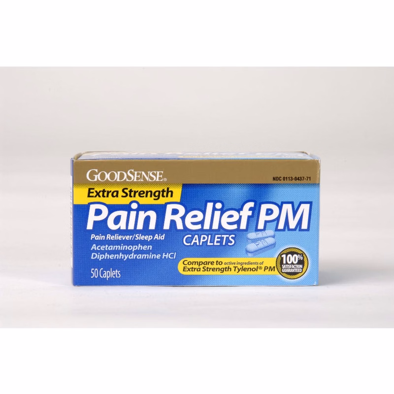 Extra Strength Pain Relief PM - 500 mg 24 Count