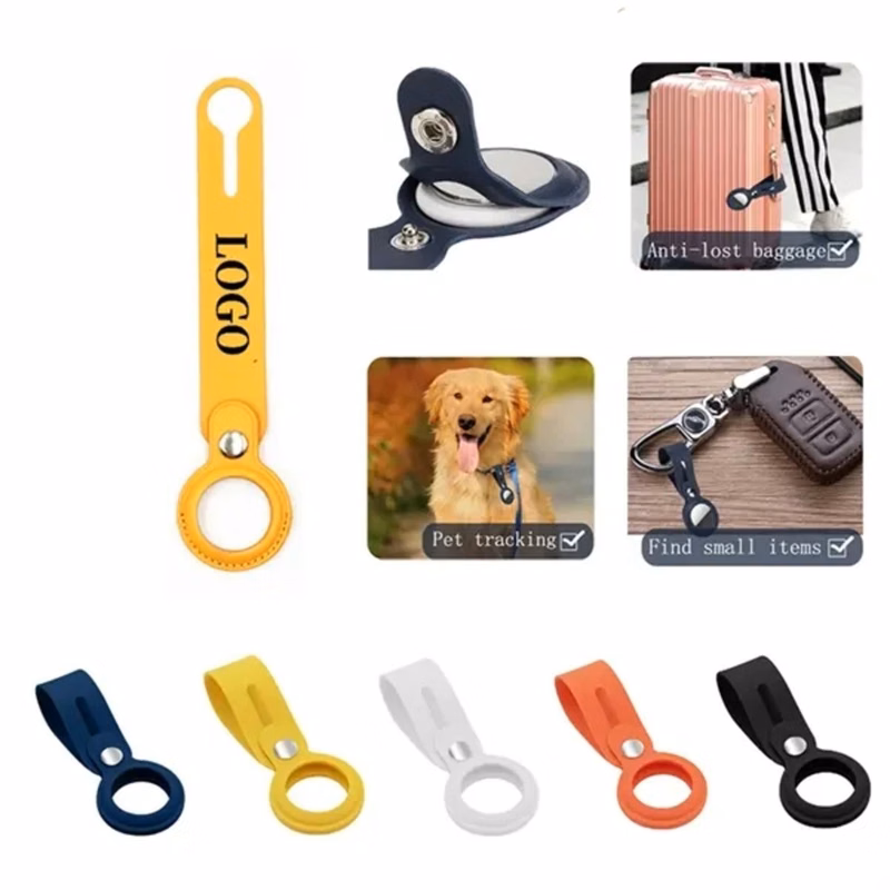 Silicone Air-Tag Holder w/ Button