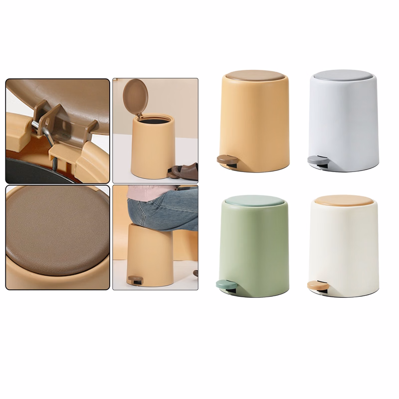 Foot Pedal Flip Lid Trash Can