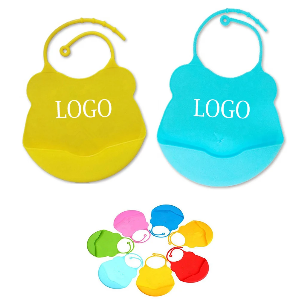 Custom Waterproof Silicone Baby Bibs, custom youth shirt with logo imprint 1
