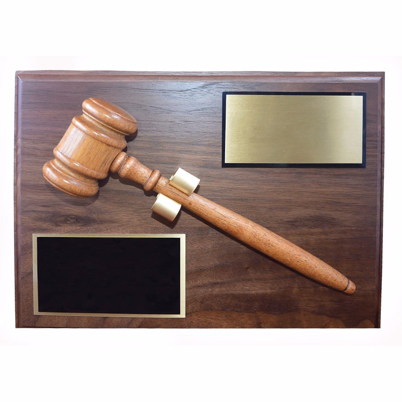 Walnut Gavel Plaque (Removable Gavel)