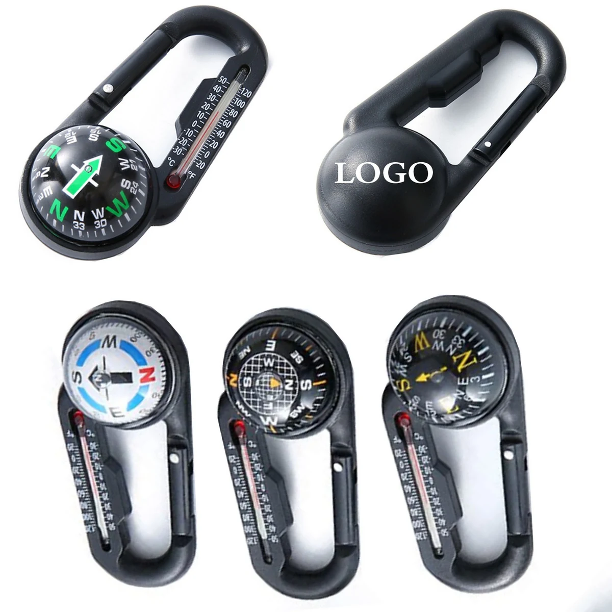 Compasses Carabiner Clip Keychain 1