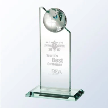 Globe Pinnacle Jade Glass Award - Medium 1