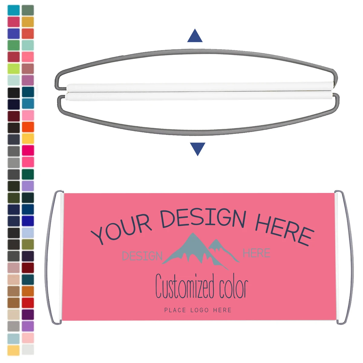 Hand Scrolling Cheering Roll-up Custom Banner Full Color 1