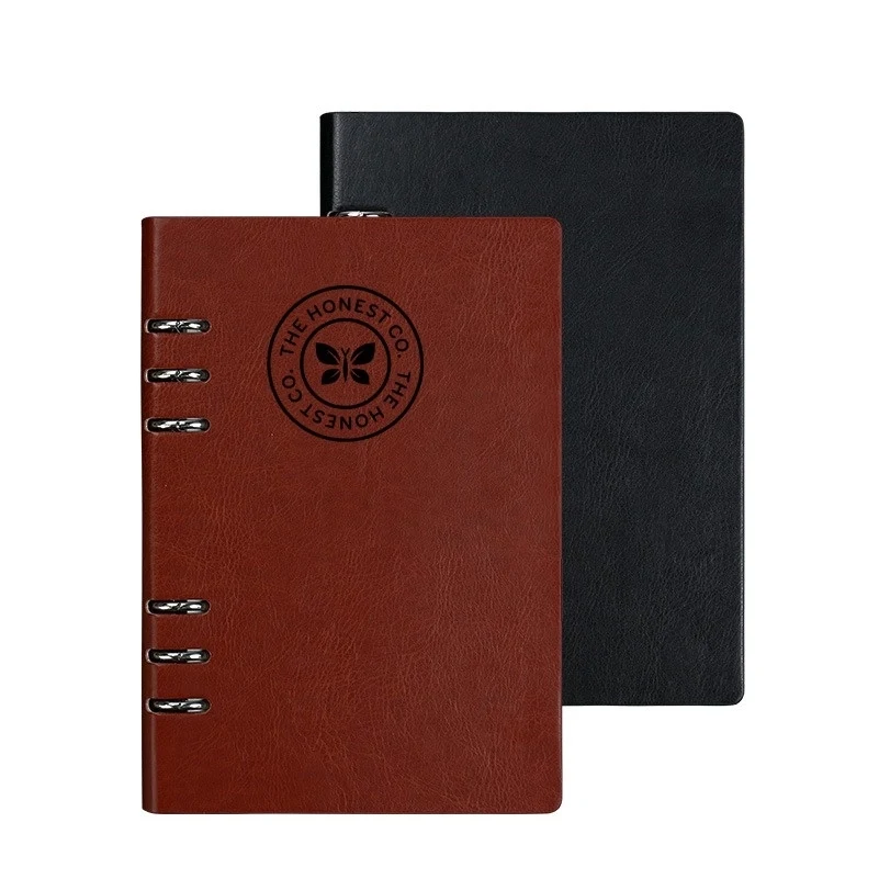 Soft PU Leather Spiral Journal Leafllet Notebook 1