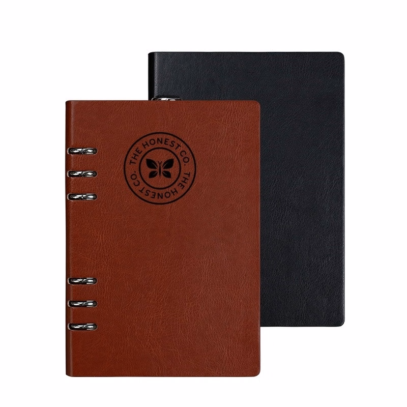 Soft PU Leather Spiral Journal Leafllet Notebook