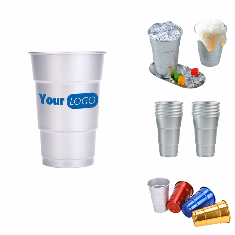 16 oz Recyclable Aluminum Pint Cup MOQ 50