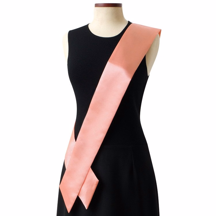 Salmon Satin Pageant Sash