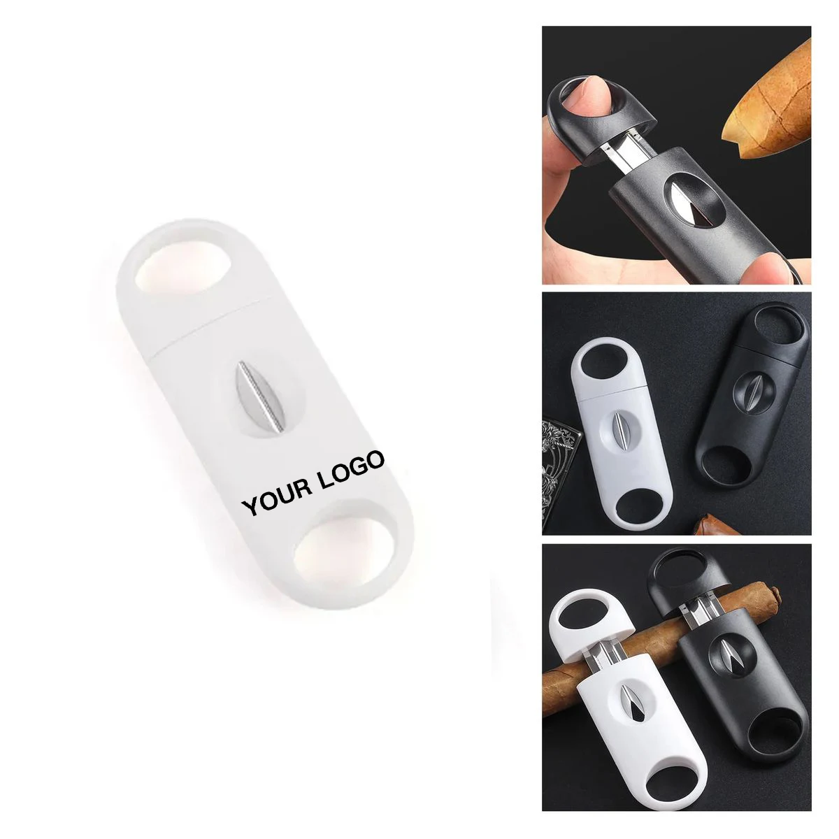 Pocket Size V Cut Cigar Cutter for Travel and Bars 1