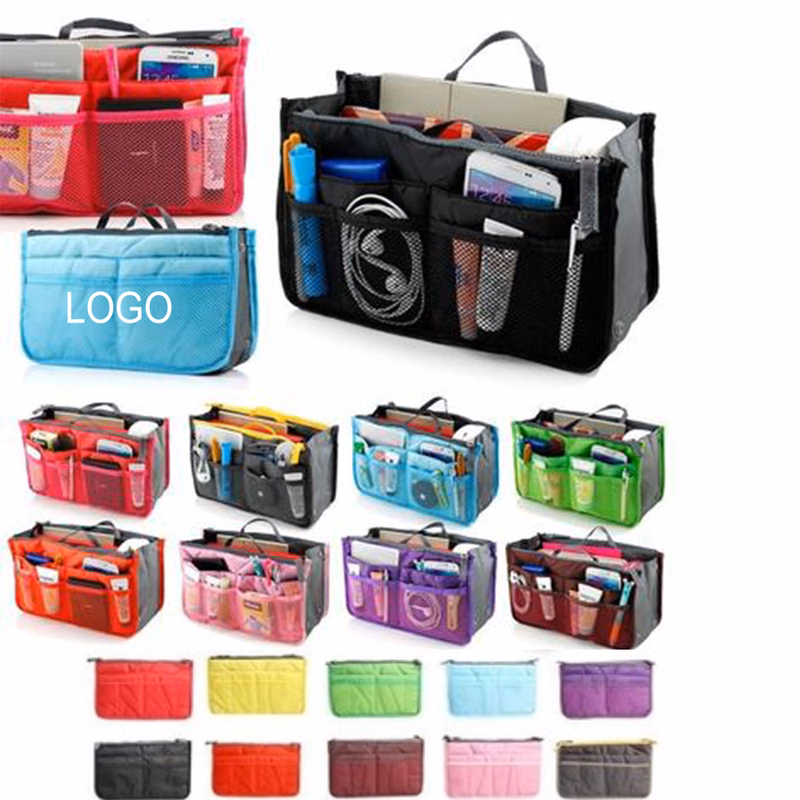 Nylon Purse Dual Insert Cosmetic Storage Pouch