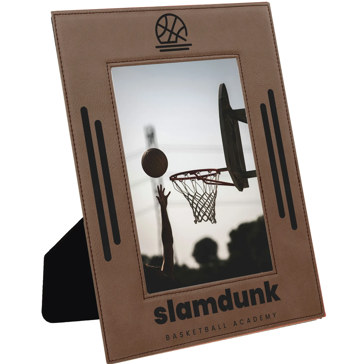 5" x 7" Dark Brown Leatherette Photo Frame 1