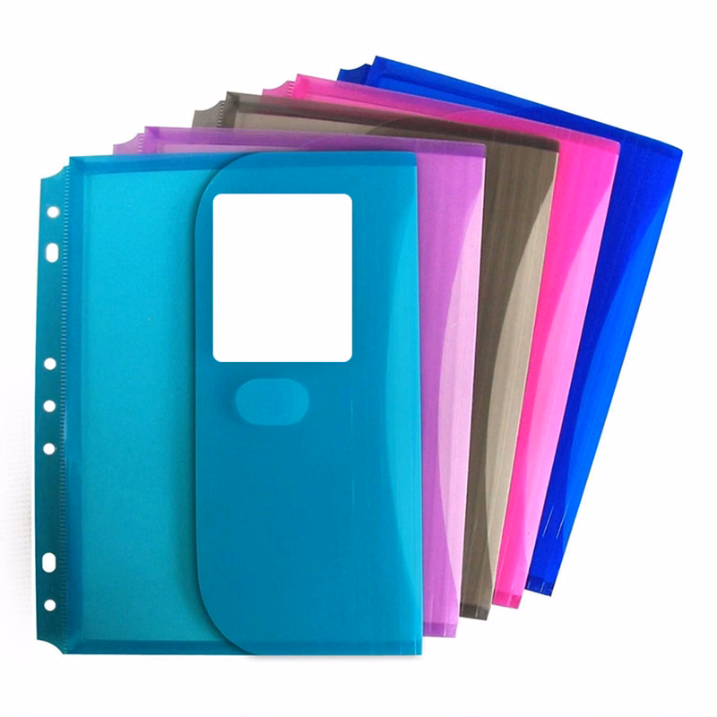 5Pcs Mini Poly Binder Pocket